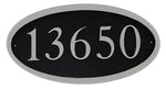 Oval Cast Aluminum Address Plaque with Flat Letters (19