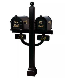 Signature Keystone Series Mailbox and Deluxe Double Mount Post Packages