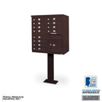 12 Door F Spec Cluster Box Unit with Pedestal