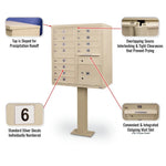 12 Door F Spec Cluster Box Unit with Pedestal