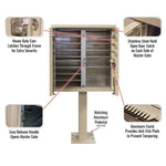 12 Door F Spec Cluster Box Unit with Pedestal
