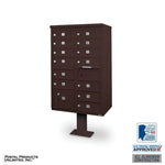 13 Door F Spec Cluster Box Unit with Pedestal