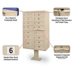13 Door F Spec Cluster Box Unit with Pedestal