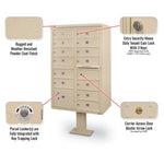 13 Door F Spec Cluster Box Unit with Pedestal