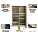 13 Door F Spec Cluster Box Unit with Pedestal