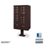 16 Door F Spec Cluster Box Unit with Pedestal