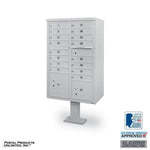16 Door F Spec Cluster Box Unit with Pedestal