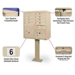8 Door Cluster Box Unit with Pedestal