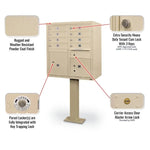 8 Door Cluster Box Unit with Pedestal