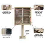 8 Door Cluster Box Unit with Pedestal