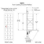 7 Doors High x 3 Doors (20 Tenants) 1600 Front-Load Private Distribution Mailbox