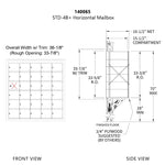 1400 Series Horizontal Front Loading Mailboxes - 29 Tenant Doors And 1 USPS Master Door