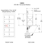 1400 Series Front-Loading Horizontal Mailboxes - 9 Tenant Doors and 1 Master Door
