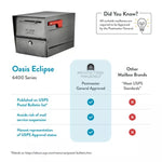 Architectural Oasis Eclipse Locking Post Mount Mailbox