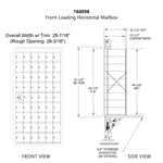 9 Doors High x 6 Doors (53 Tenants) 1600 Front-Load Private Distribution Mailbox