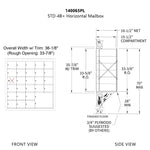 1400 Series Front-Loading Horizontal Mailboxes - 25 Tenant Doors and 1 Parcel Locker