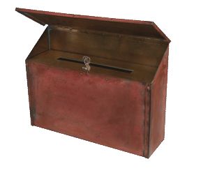 Streetscape Huntington Brass Wall Mount Locking Mailbox