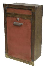 Streetscape Courtyard Brass Recessed Locking Mailbox