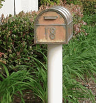 Streetscape Standard Mailbox Post & Westchester Brass Mailbox (flag included)
