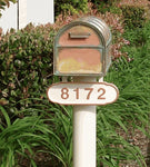 Streetscape Basic Mailbox Post & Westchester Brass Mailbox (flag included)