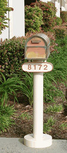 Streetscape Basic Mailbox Post & Westchester Brass Mailbox (flag included)