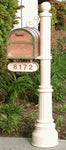 Streetscape Newport-Lg Mailbox Post & Oxford Brass Mailbox (flag included)