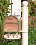 Streetscape Newport-Lg Mailbox Post & Oxford Brass Mailbox (flag included)