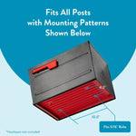 Architectural Oasis Eclipse Locking Post Mount Mailbox
