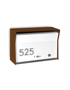 RetroBox Locking Wall Mount Mailbox in Coconut