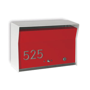 RetroBox Locking Wall Mount Mailbox in White