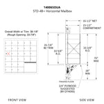 1400 Series Front-Loading Horizontal Mailboxes - 25 Tenant Doors and 1 Outgoing Mail Collection
