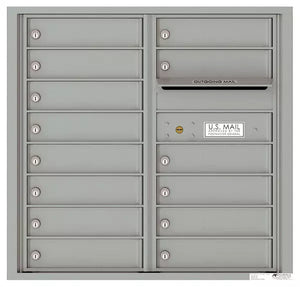 4C08D-14-4C Horizontal Mailbox-Silver Speck