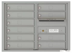 4C06D-10-4C Horizontal Mailbox-Silver Speck