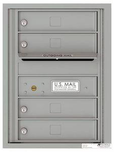 4C06S-04-4C Horizontal Mailbox-Silver Speck