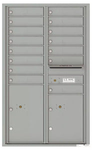 4C14D-15-4C Horizontal Mailbox-Silver Speck