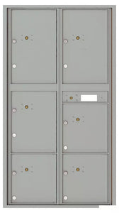 4C16D-6P-4C Horizontal Mailbox-Silver Speck