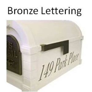 Bronze Vinyl Lettering for Mailbox Sides/One Side up to 20 characters