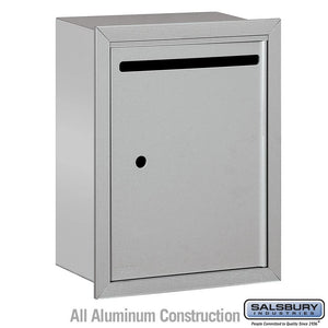 Salsbury 2245AU Standard Letter Box - Recessed Mounted Aluminum Finish USPS Access