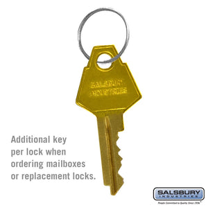 Salsbury 2298 Additional Key Per Lock For Aluminum Mailboxes