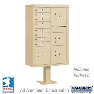 3306U-Cluster Mailbox, Parcel Delivery Mailboxes-Sandstone