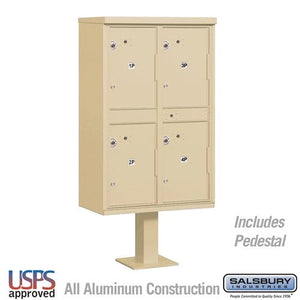 3304U-Cluster Mailbox, Parcel Delivery Mailboxes-Sandstone