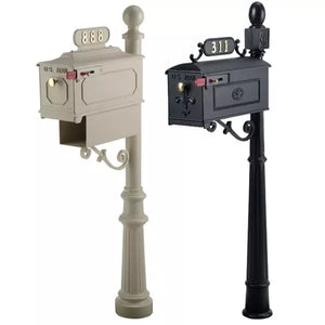 Imperial-Series-Mailbox & Post Combo-Satin Nickel