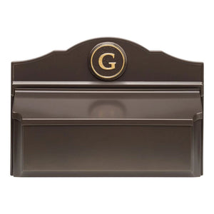 Whitehall Colonial Wall Mount Mailbox Package 3 (Mailbox & Monogram)