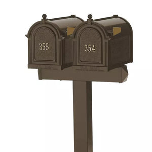 WH-WP-Duo-Multi-Family Mailbox & Post Combo-Bronze