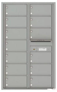 4C14D-13-4C Horizontal Mailbox-Silver Speck