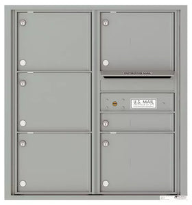 4C09D-06-4C Horizontal Mailbox-Silver Speck