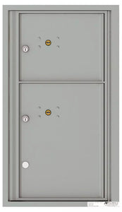 4C08S-2P-4C Horizontal Mailbox-Silver Speck