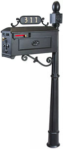 311K-Mailbox & Post Combo-Black