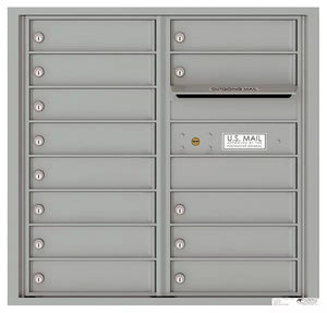 4C08D-13-4C Horizontal Mailbox-Silver Speck