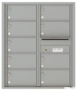 4C10D-09-4C Horizontal Mailbox-Silver Speck